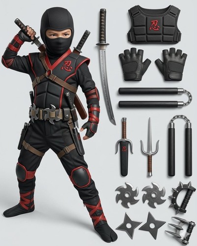 Halloween costume ninja set - halloween, ninja,